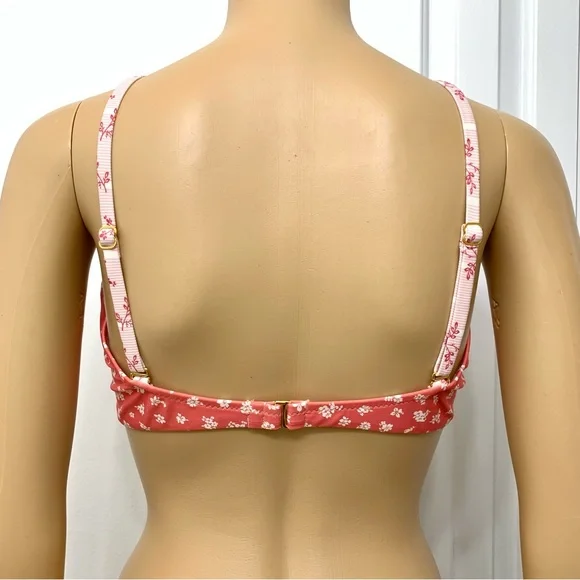 Polo by Ralph Lauren Floral Bikini Top Criss-Cross swimsuit size L - Picture 4 of 10